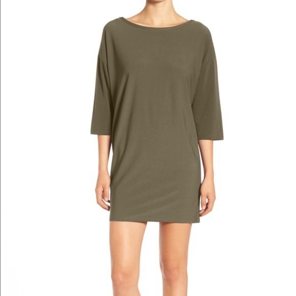 Leith olive green small Dolman dress
